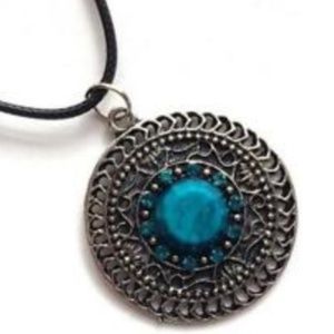 Silver Turquoise Necklace Southwestern native